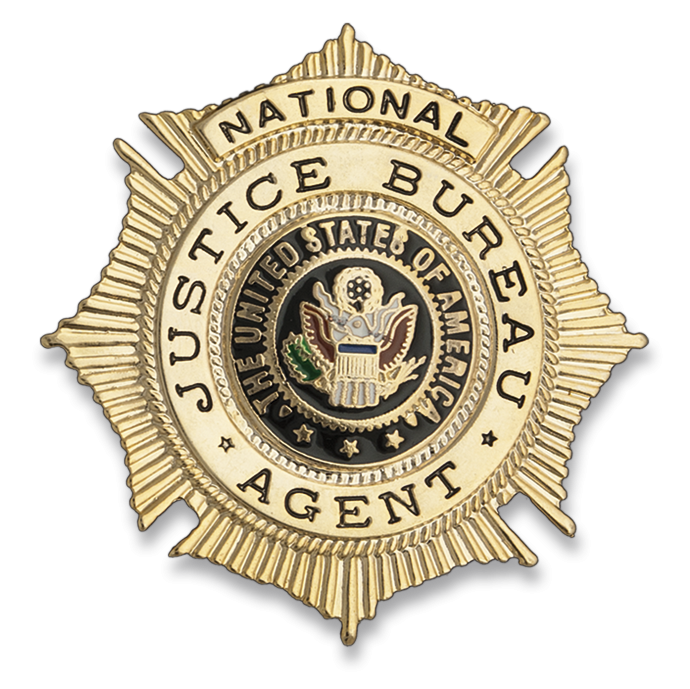 Badge Justice Bureau Agent