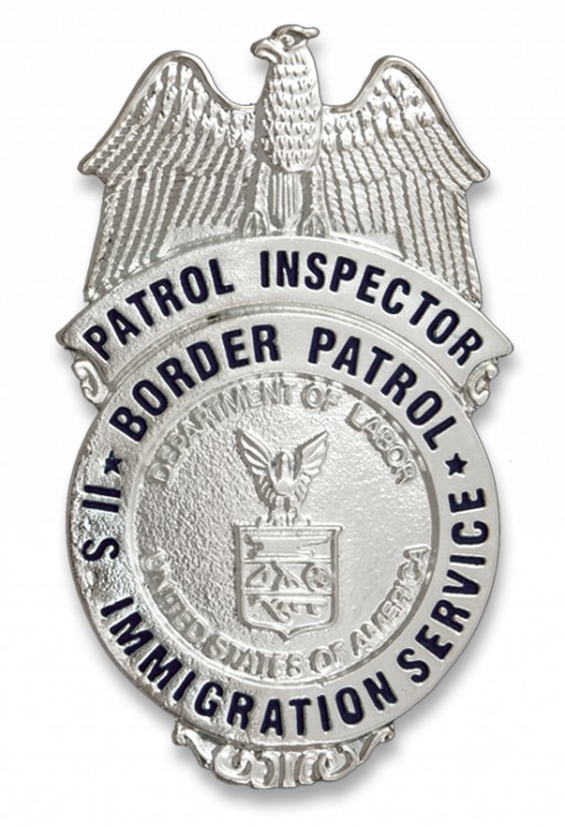 US Border Patrol Marke

Badge des US Immigrations Service
Border Patrol
Patrol Insepctor
US Department of Labor
Blau auf silbernen Grund
Ohne Clip, fr Badgeholder oder Ausweistaschen
7x4cm