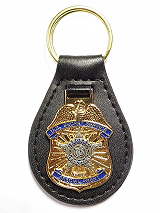 Secret Service Badge auf Leder-Patch